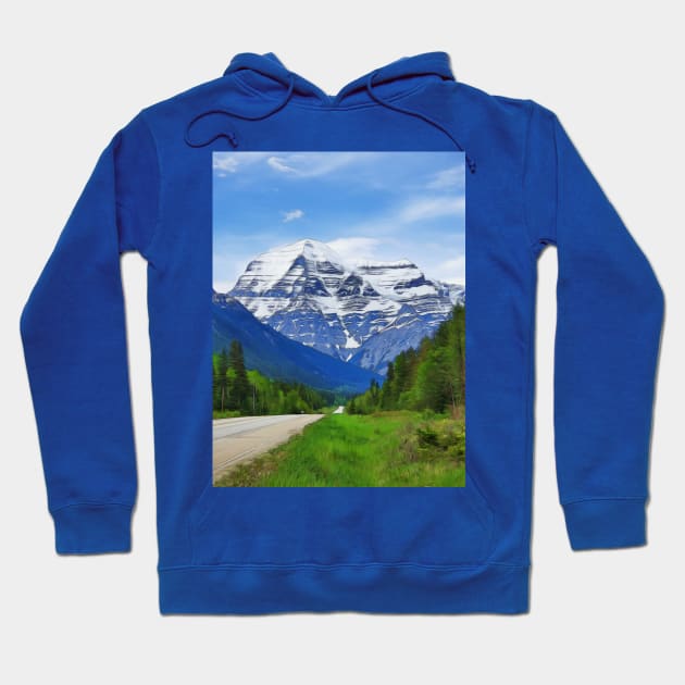 Majestic View - Mount Robson BC Hoodie by Highseller